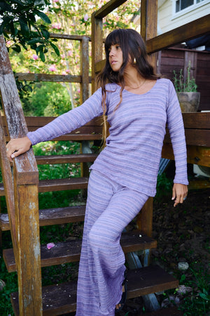 Signature Stripe Sweater ~ Lilac