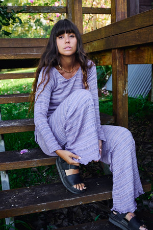 Signature Stripe Pants ~ Lilac