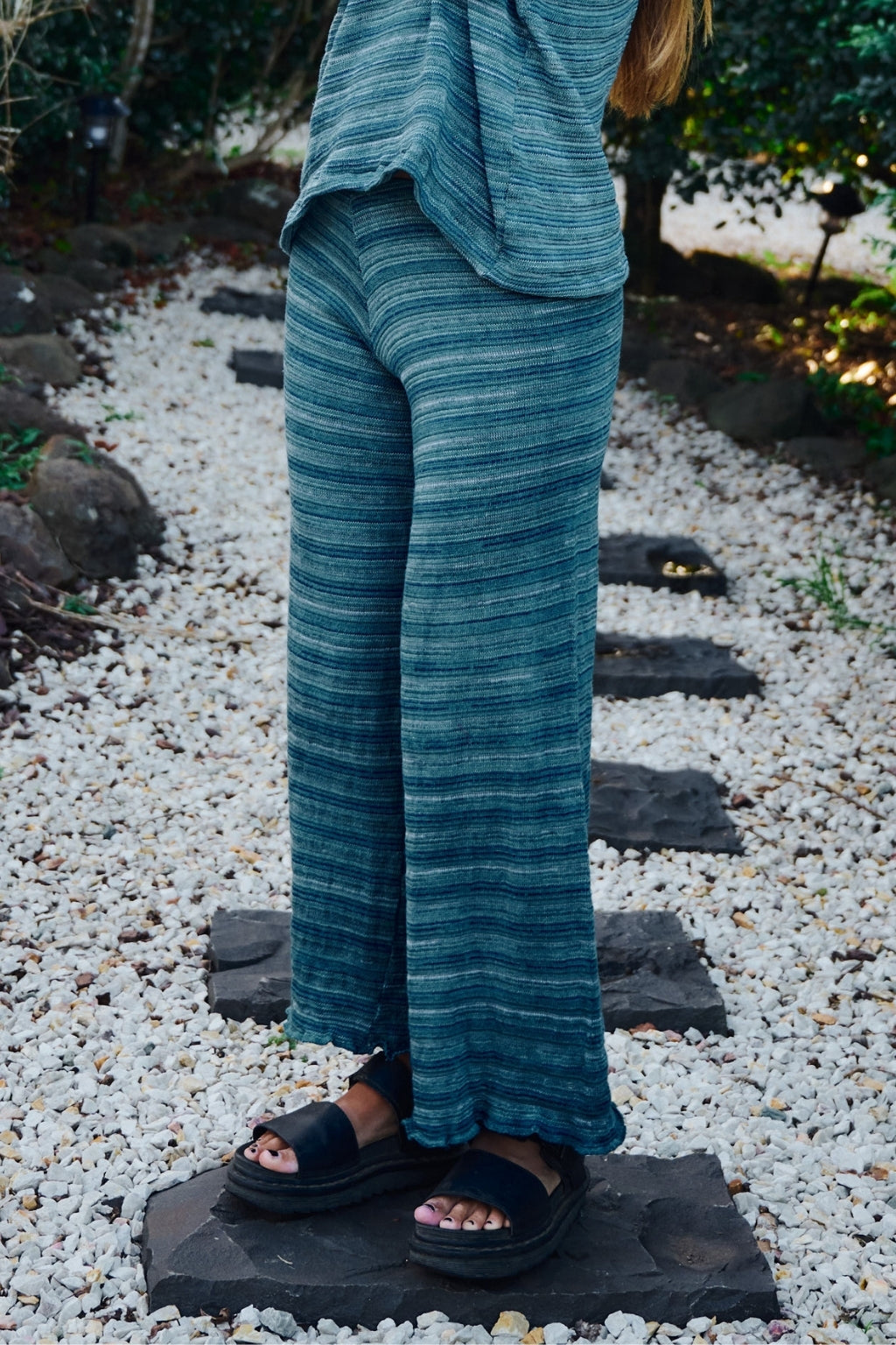 Signature Stripe Pants ~ Teal