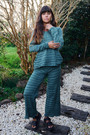 Signature Stripe Sweater ~ Teal