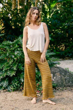 SIGNATURE STRIPE PANTS - Yellow