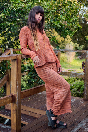 Signature Stripe Pants ~ Tangerine