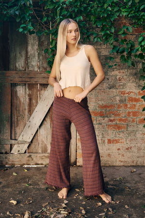 SIGNATURE STRIPE PANTS - Clay