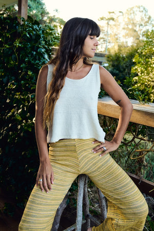 Signature Stripe Pants ~ Butter Yellow