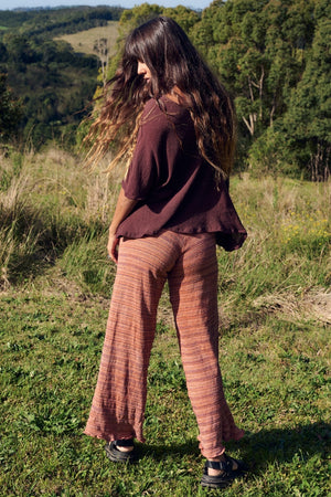 Signature Stripe Pants ~ Tangerine
