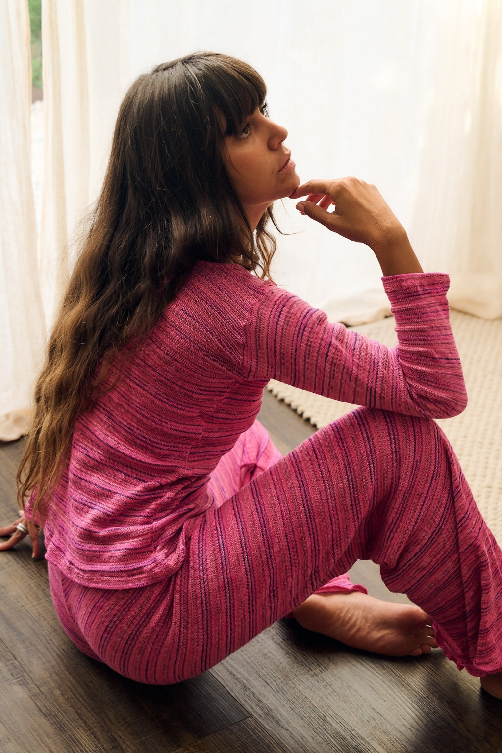 Signature Stripe Pants ~ Soft Pink