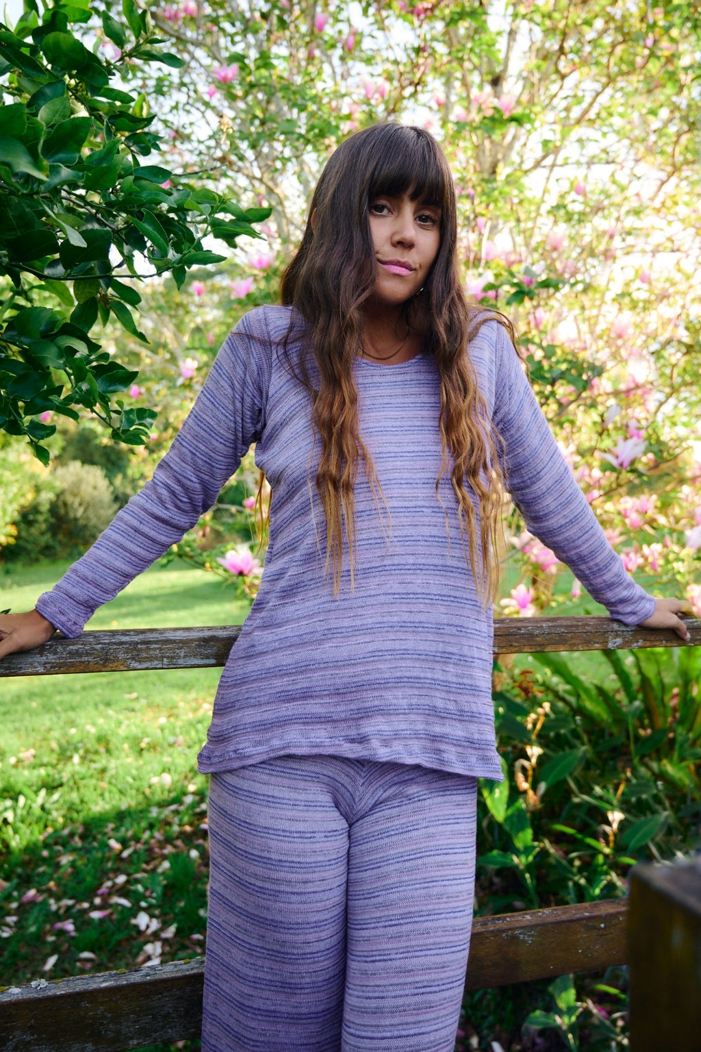 Signature Stripe Sweater ~ Lilac